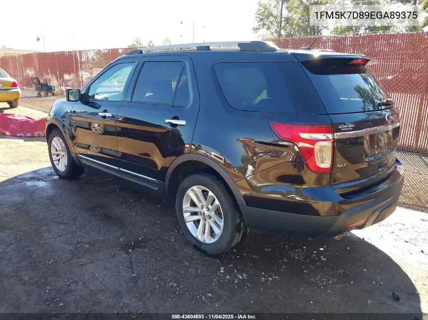 1FM5K7D89EGA89375 2014 Ford Explorer Xlt