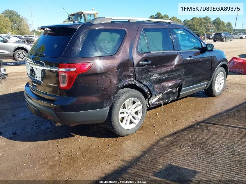 1FM5K7D89EGA89375 2014 Ford Explorer Xlt
