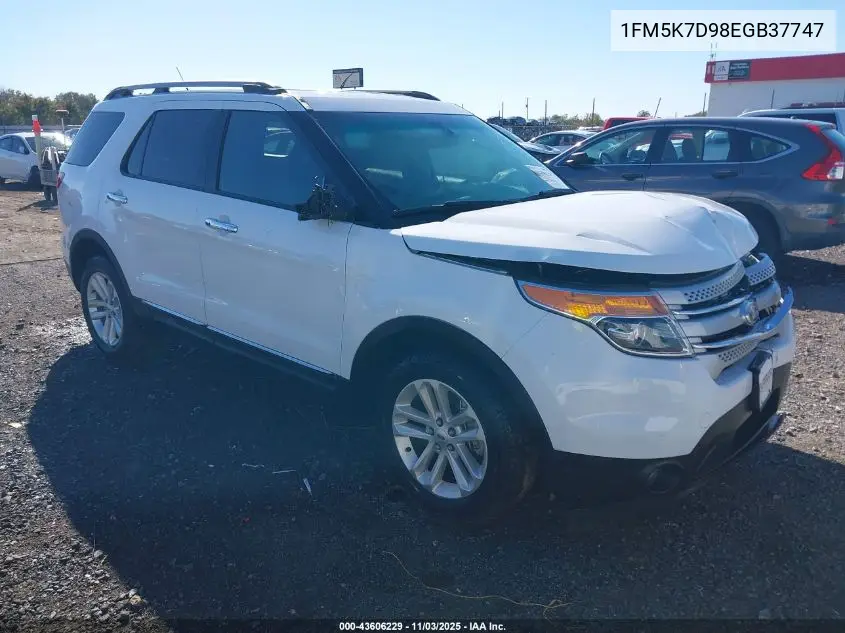 1FM5K7D98EGB37747 2014 Ford Explorer Xlt