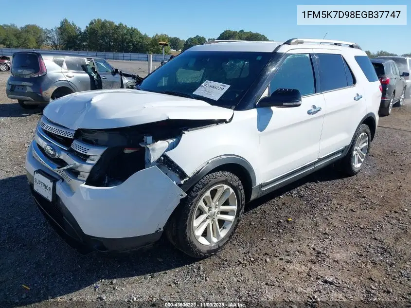1FM5K7D98EGB37747 2014 Ford Explorer Xlt