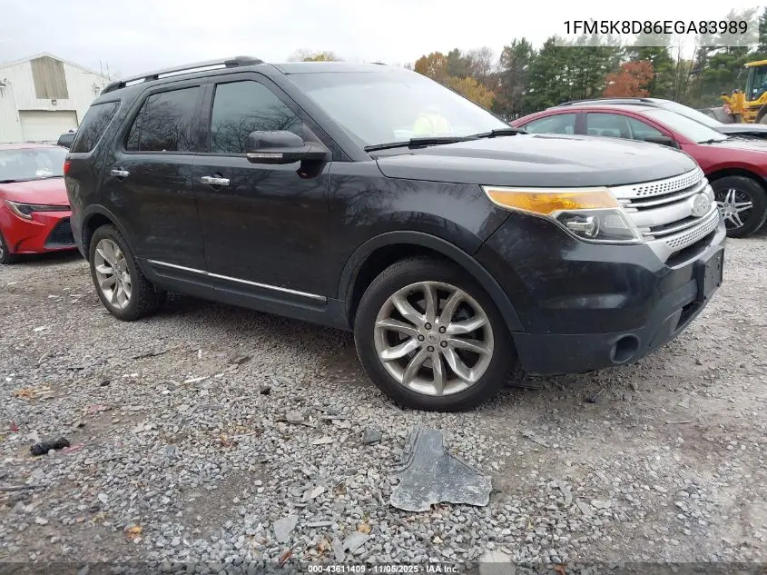 1FM5K8D86EGA83989 2014 Ford Explorer Xlt