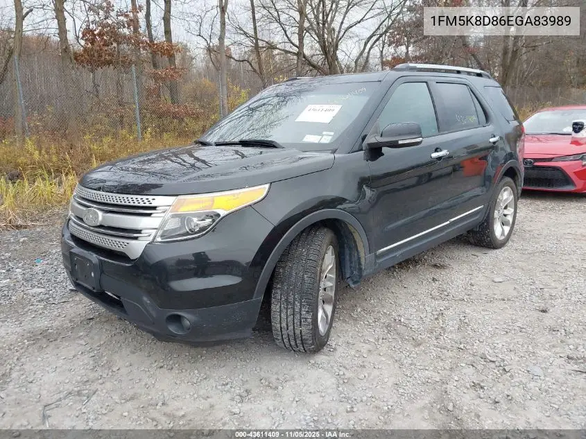 1FM5K8D86EGA83989 2014 Ford Explorer Xlt