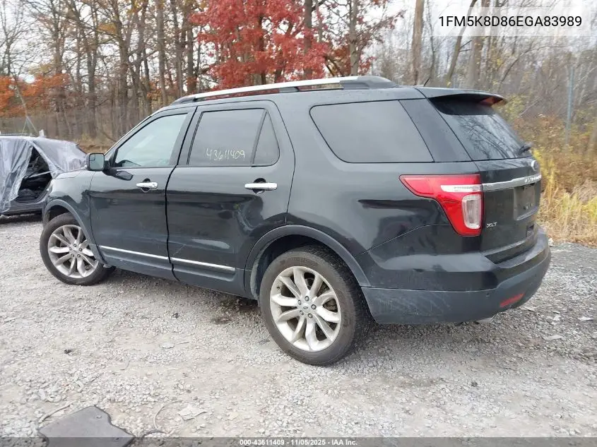 1FM5K8D86EGA83989 2014 Ford Explorer Xlt