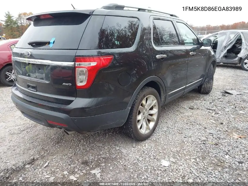 1FM5K8D86EGA83989 2014 Ford Explorer Xlt