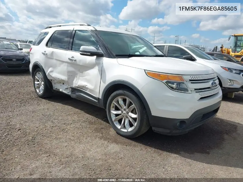 1FM5K7F86EGA85605 2014 Ford Explorer Limited