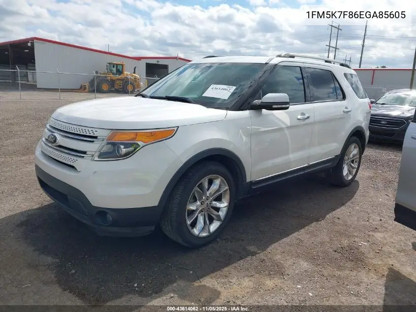 1FM5K7F86EGA85605 2014 Ford Explorer Limited