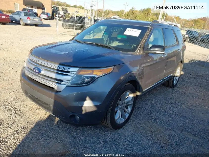 1FM5K7D89EGA11114 2014 Ford Explorer Xlt