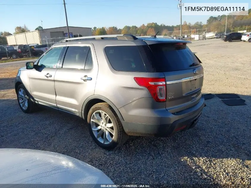 1FM5K7D89EGA11114 2014 Ford Explorer Xlt