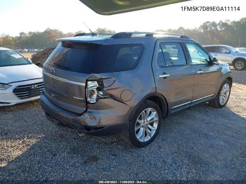 1FM5K7D89EGA11114 2014 Ford Explorer Xlt