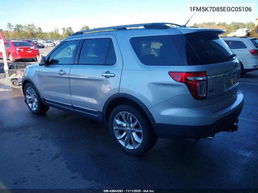 1FM5K7D85EGC05106 2014 Ford Explorer Xlt