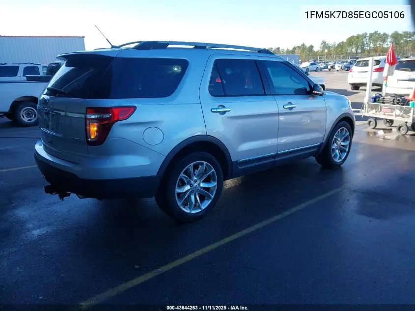 1FM5K7D85EGC05106 2014 Ford Explorer Xlt