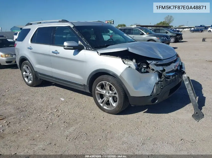 1FM5K7F87EGA48871 2014 Ford Explorer Limited