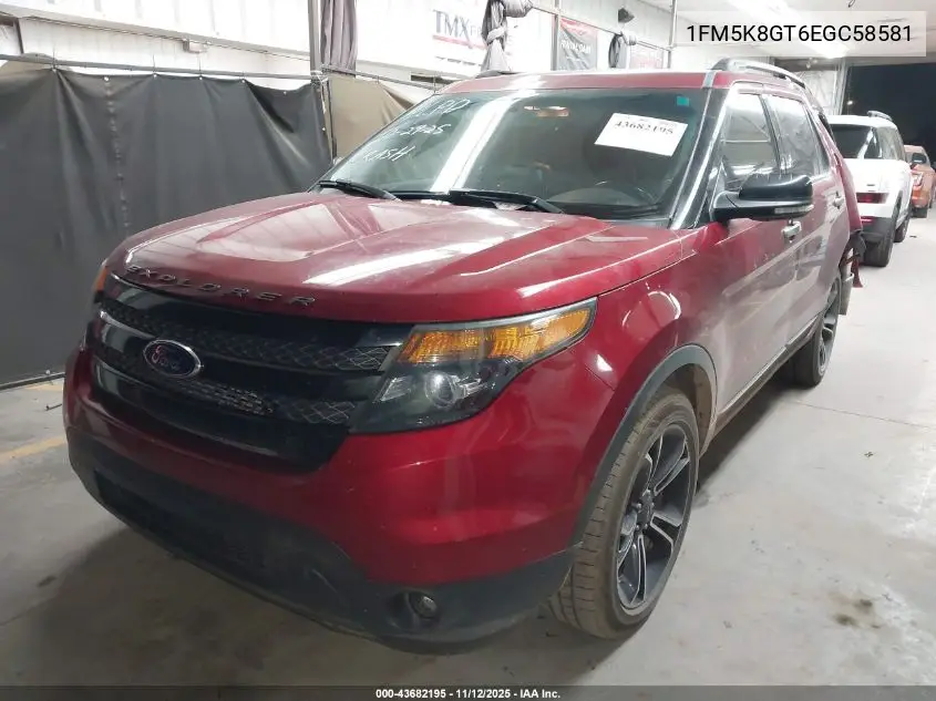 1FM5K8GT6EGC58581 2014 Ford Explorer Sport