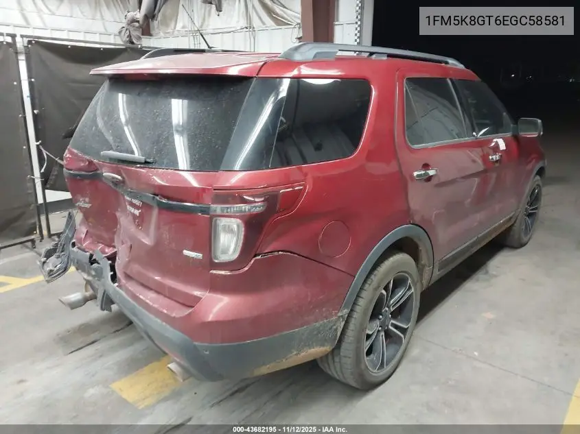 1FM5K8GT6EGC58581 2014 Ford Explorer Sport