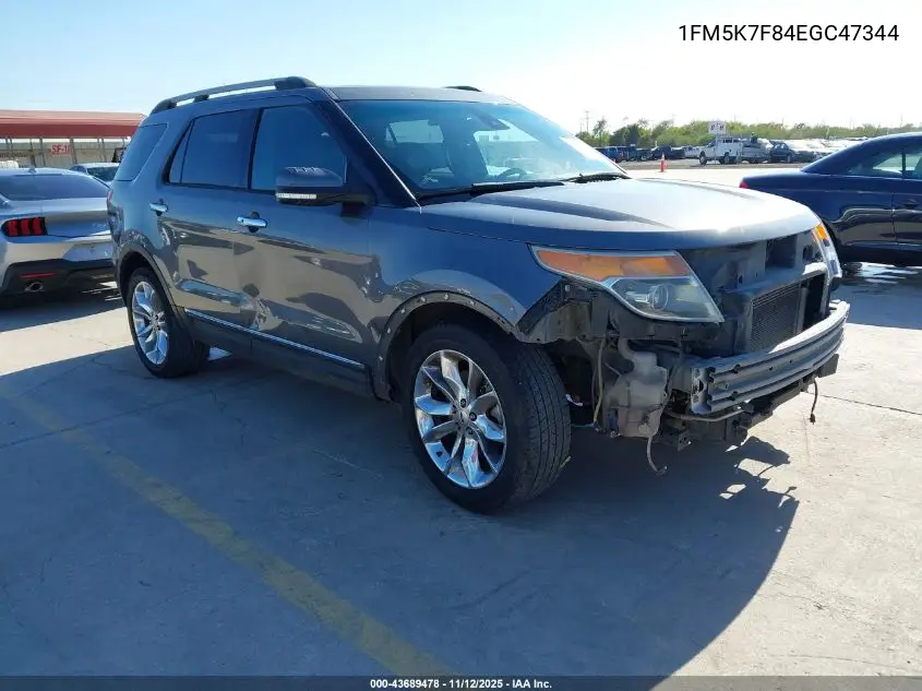 1FM5K7F84EGC47344 2014 Ford Explorer Limited