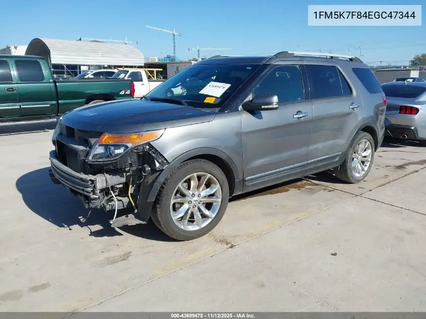 1FM5K7F84EGC47344 2014 Ford Explorer Limited