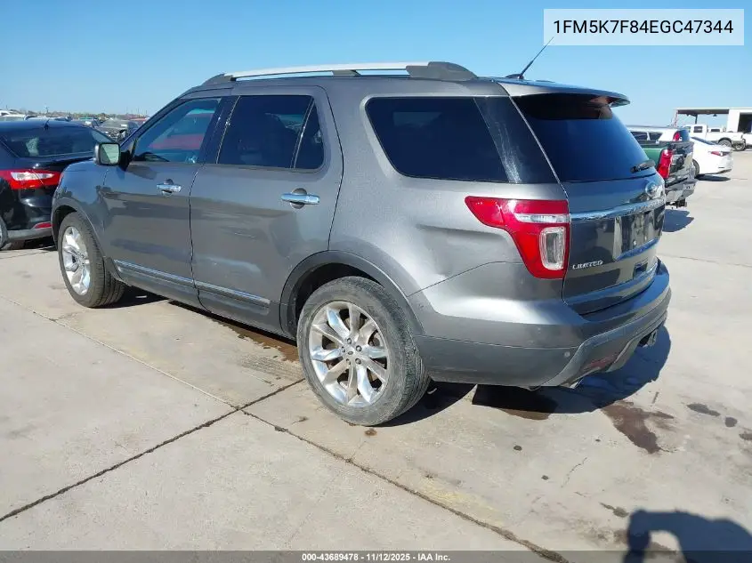 1FM5K7F84EGC47344 2014 Ford Explorer Limited