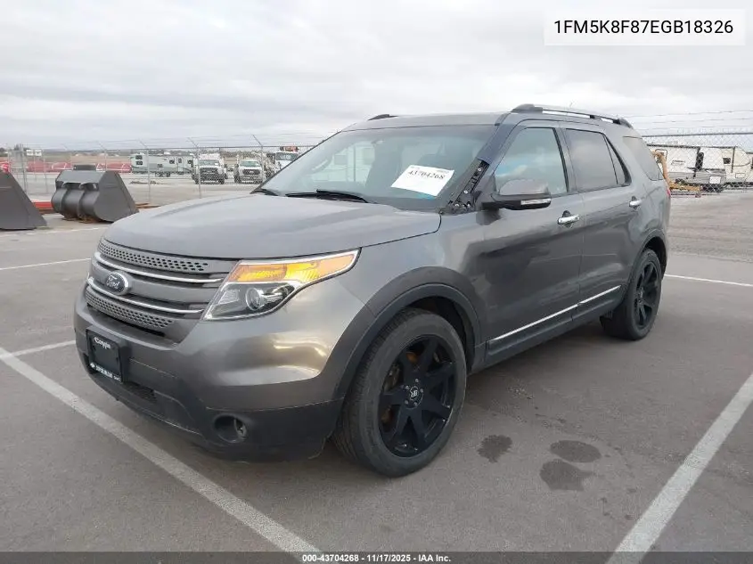 1FM5K8F87EGB18326 2014 Ford Explorer Limited
