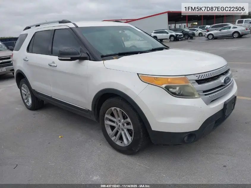 1FM5K7D87EGC22506 2014 Ford Explorer Xlt