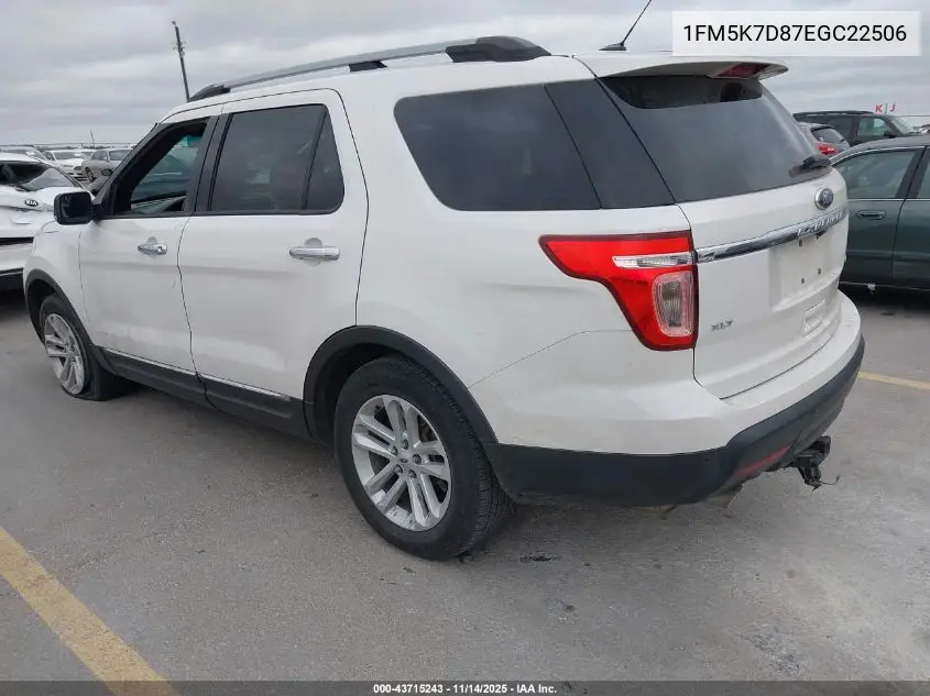 1FM5K7D87EGC22506 2014 Ford Explorer Xlt