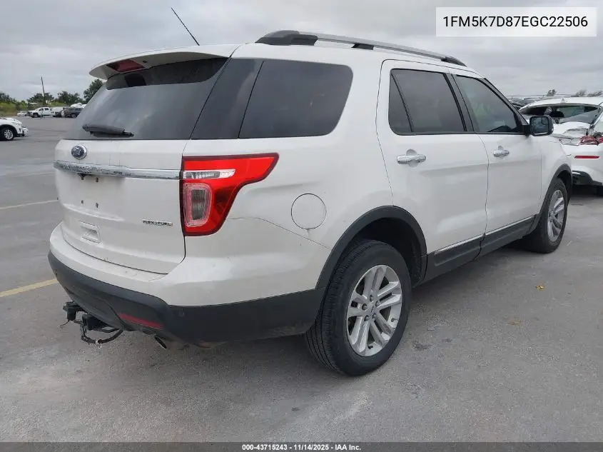 1FM5K7D87EGC22506 2014 Ford Explorer Xlt