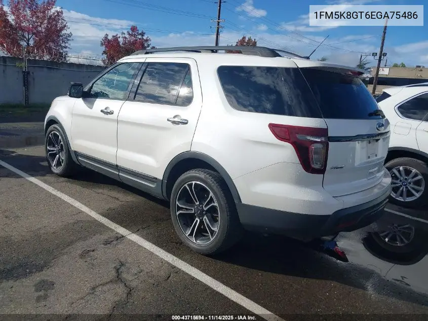 1FM5K8GT6EGA75486 2014 Ford Explorer Sport