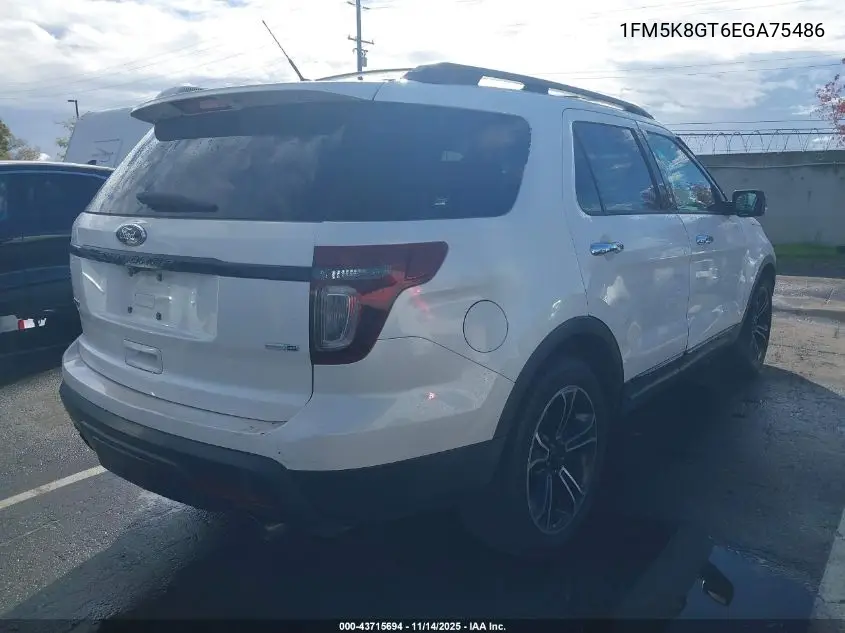 1FM5K8GT6EGA75486 2014 Ford Explorer Sport