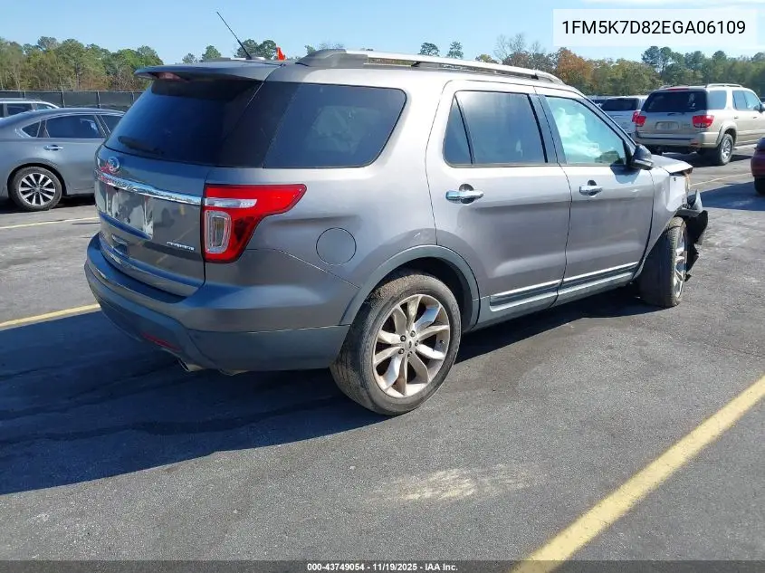1FM5K7D82EGA06109 2014 Ford Explorer Xlt