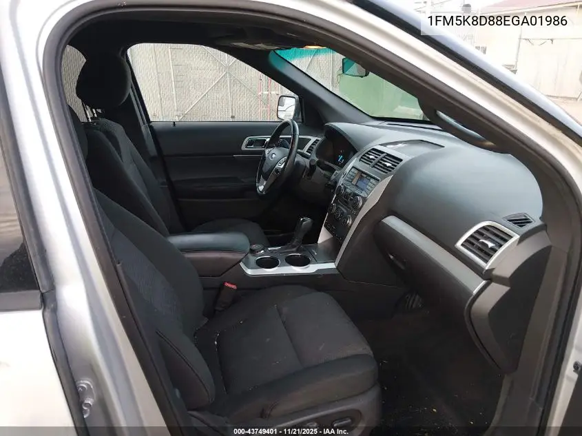 1FM5K8D88EGA01986 2014 Ford Explorer Xlt