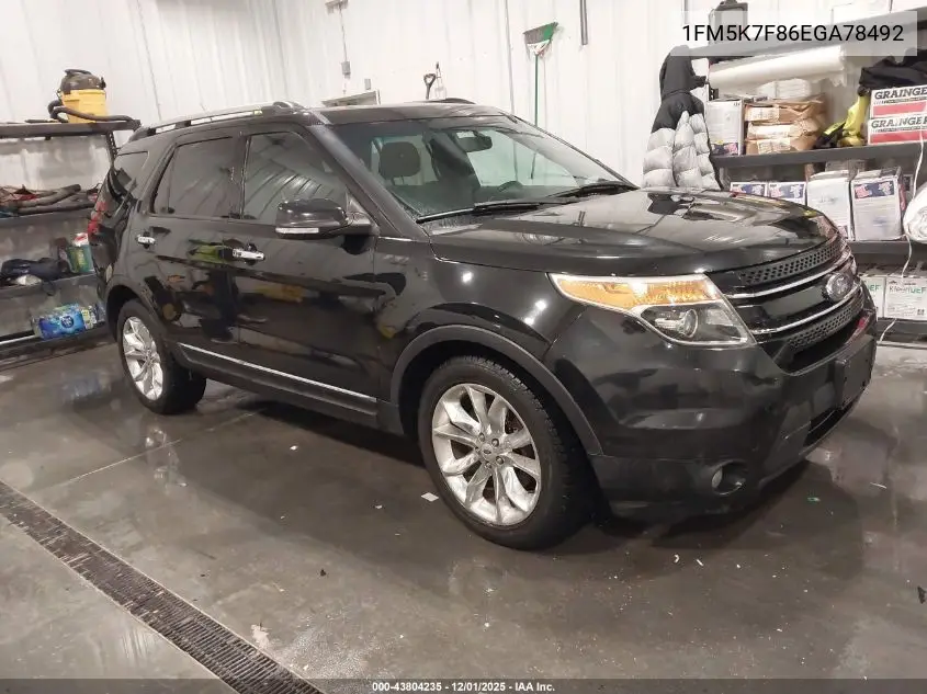 1FM5K7F86EGA78492 2014 Ford Explorer Limited