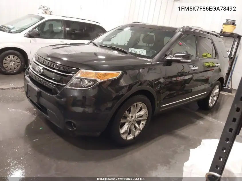 1FM5K7F86EGA78492 2014 Ford Explorer Limited