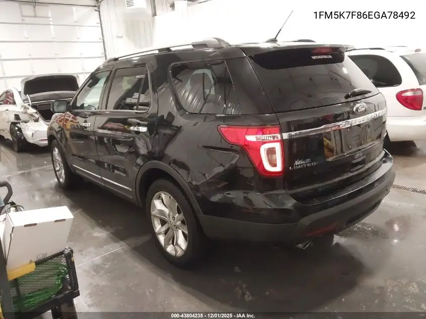 1FM5K7F86EGA78492 2014 Ford Explorer Limited