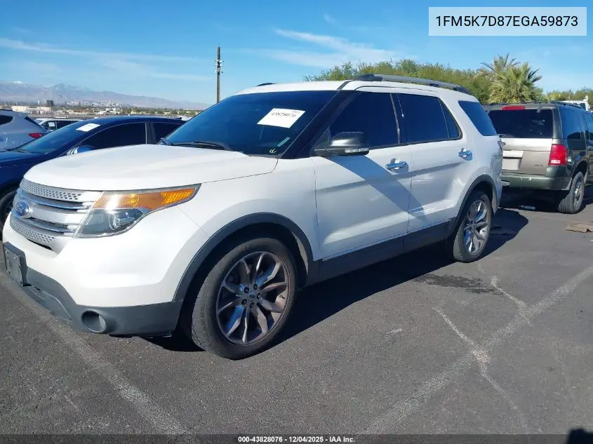 1FM5K7D87EGA59873 2014 Ford Explorer Xlt