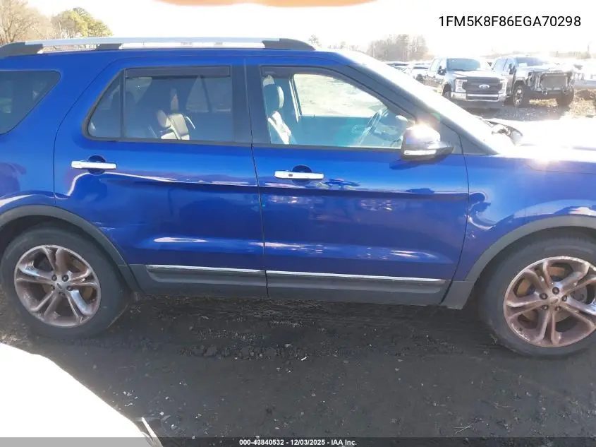1FM5K8F86EGA70298 2014 Ford Explorer Limited