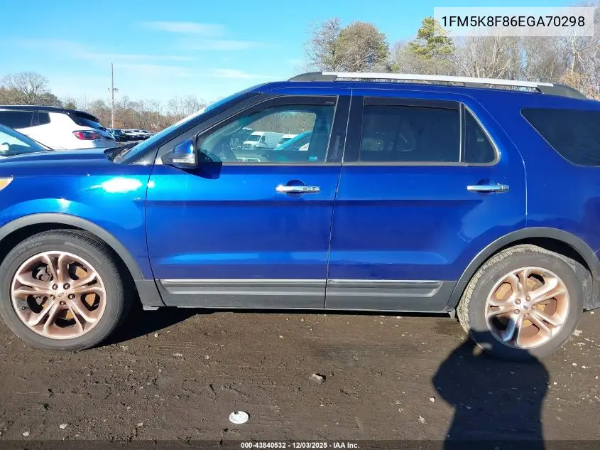 1FM5K8F86EGA70298 2014 Ford Explorer Limited