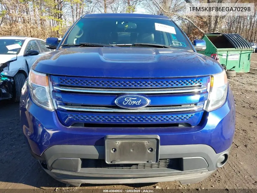 1FM5K8F86EGA70298 2014 Ford Explorer Limited