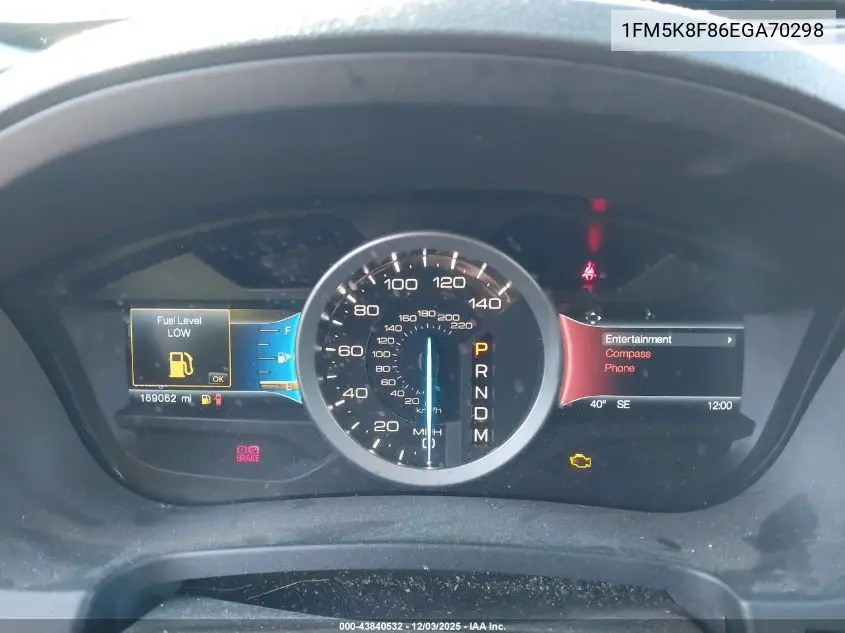 1FM5K8F86EGA70298 2014 Ford Explorer Limited