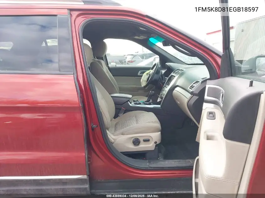 1FM5K8D81EGB18597 2014 Ford Explorer Xlt