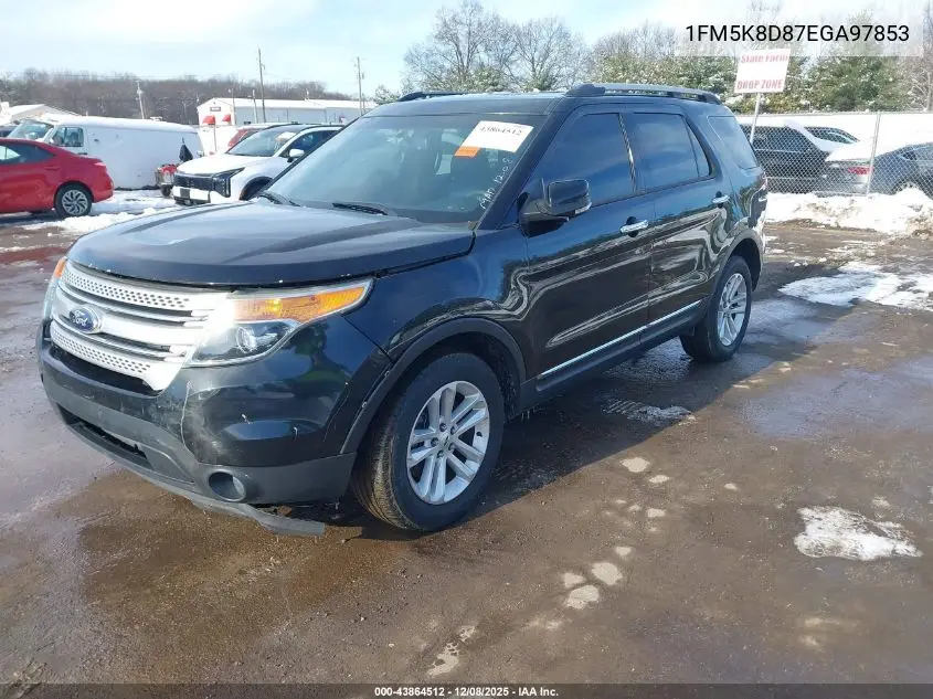 1FM5K8D87EGA97853 2014 Ford Explorer Xlt