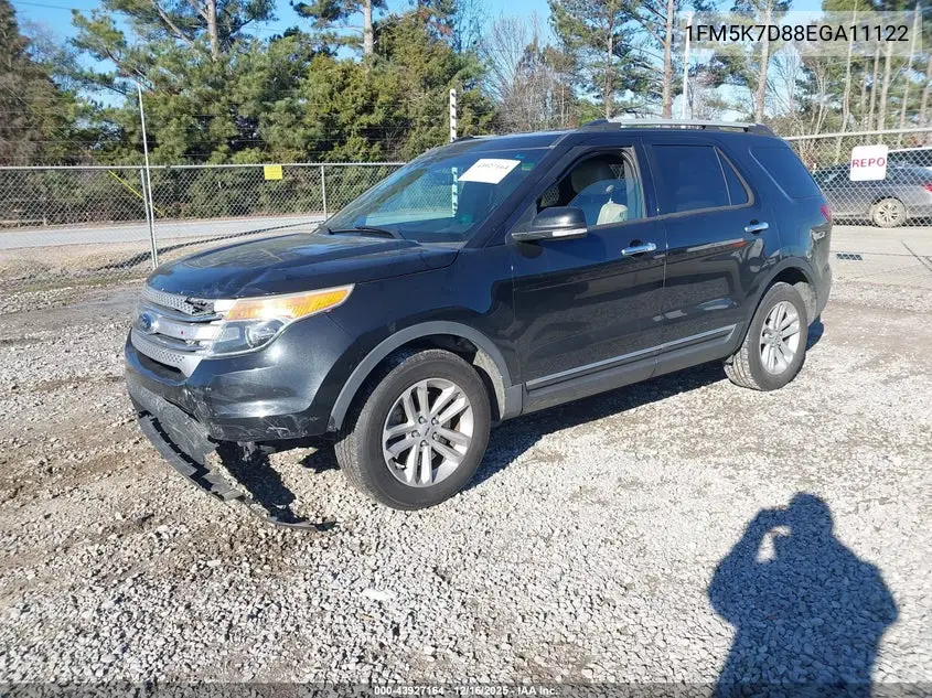 1FM5K7D88EGA11122 2014 Ford Explorer Xlt