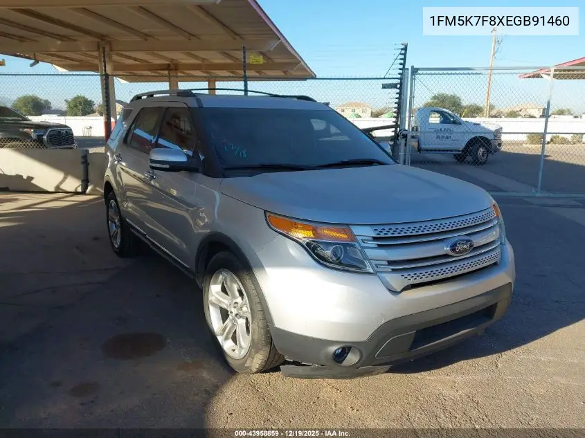 1FM5K7F8XEGB91460 2014 Ford Explorer Limited