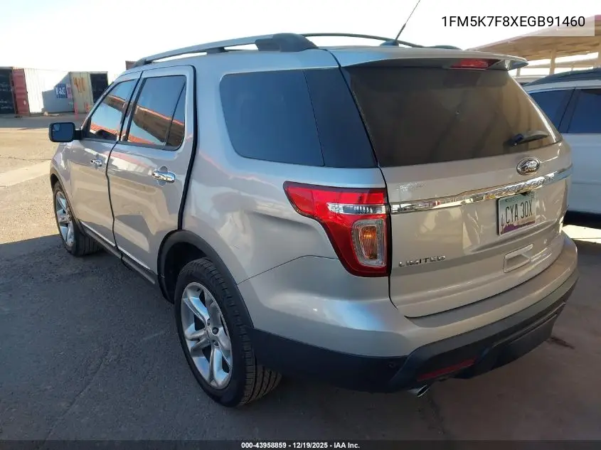 1FM5K7F8XEGB91460 2014 Ford Explorer Limited