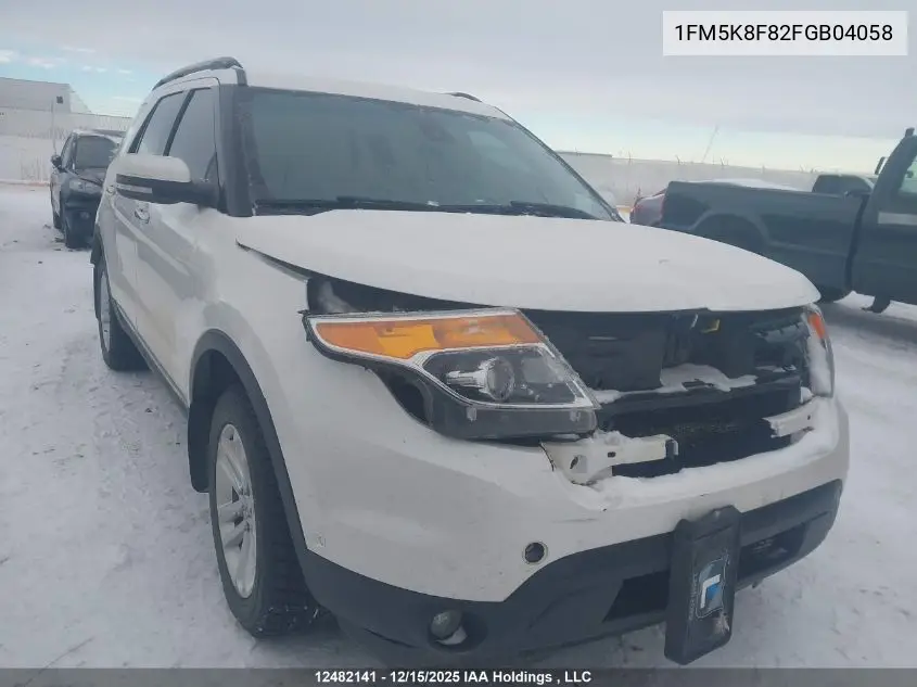 1FM5K8F82FGB04058 2015 Ford Explorer Limited