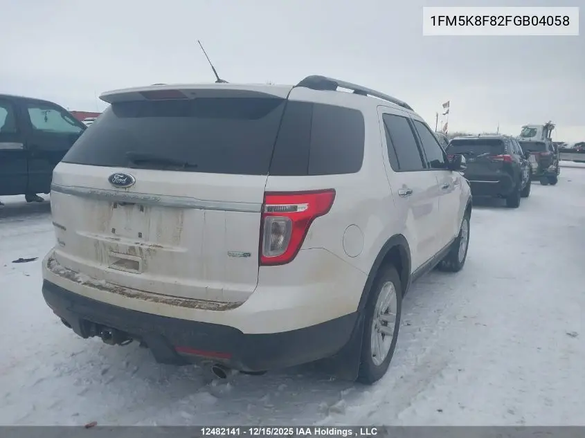 1FM5K8F82FGB04058 2015 Ford Explorer Limited