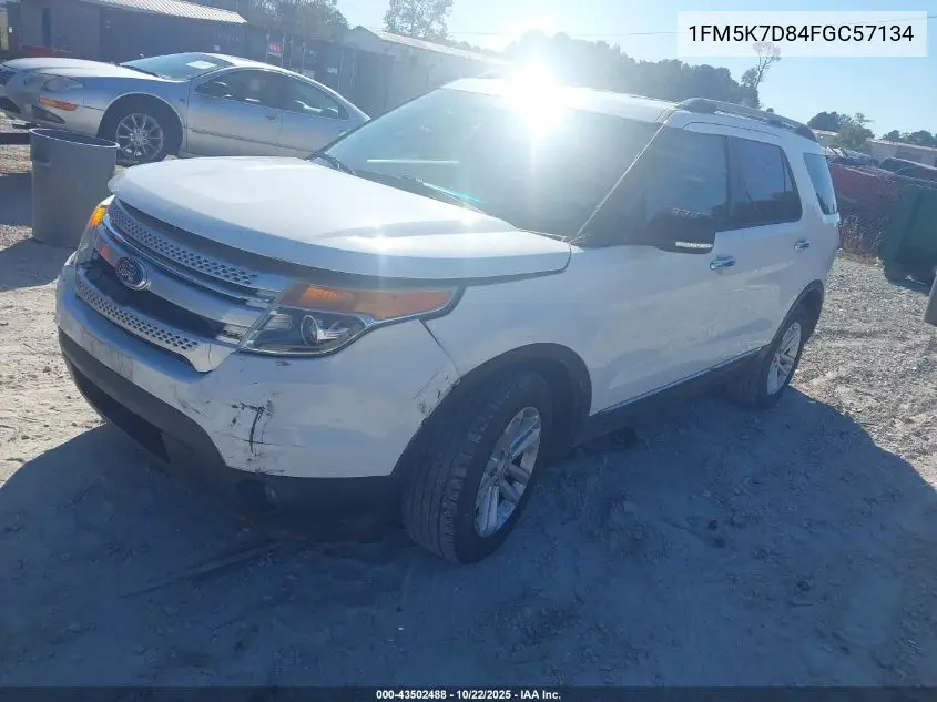 1FM5K7D84FGC57134 2015 Ford Explorer Xlt
