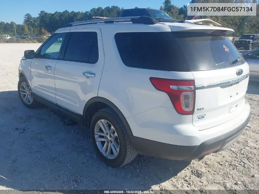 1FM5K7D84FGC57134 2015 Ford Explorer Xlt