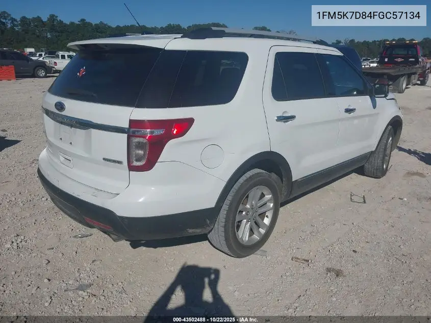 1FM5K7D84FGC57134 2015 Ford Explorer Xlt