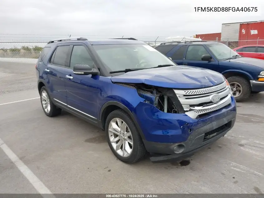 1FM5K8D88FGA40675 2015 Ford Explorer Xlt