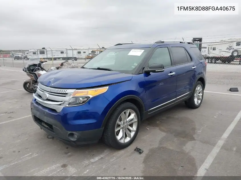 1FM5K8D88FGA40675 2015 Ford Explorer Xlt