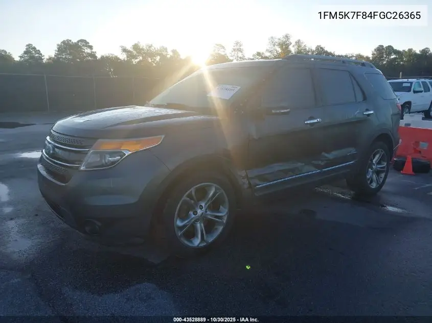 1FM5K7F84FGC26365 2015 Ford Explorer Limited